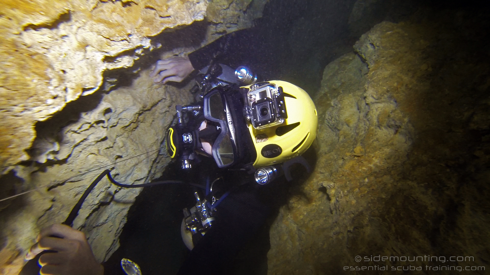 This is one way to mount your GoPro in small cave with Steve Martin
