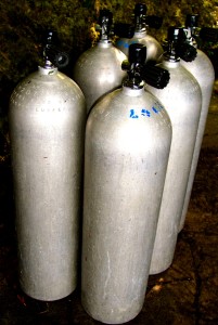 Standard aluminium scuba cylinders