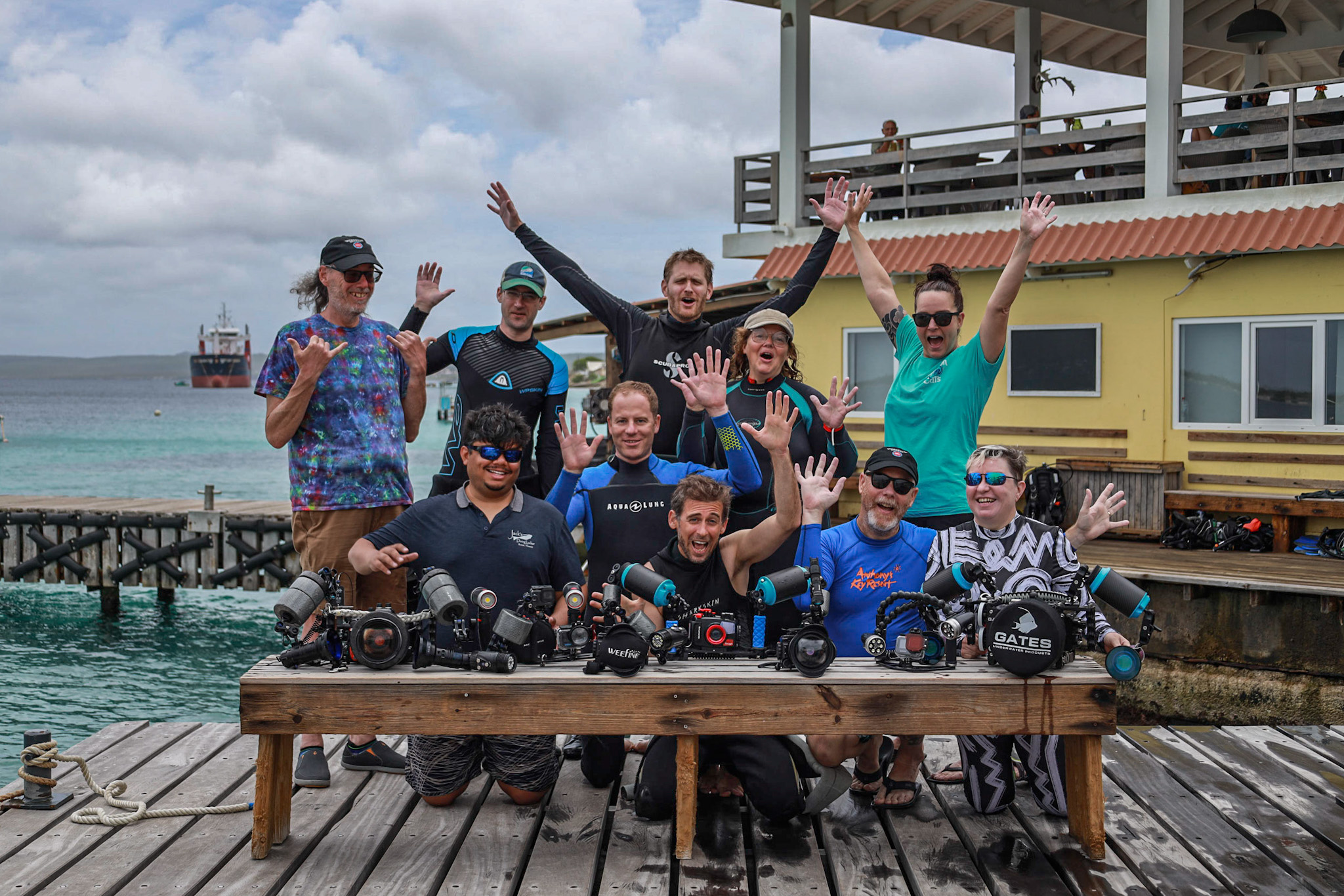 Group photo Bonaire Underwater Video Workshop